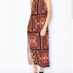 Scarf-print topshop maxi dress